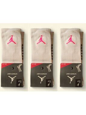 Jordan Socks Air Nike Socks 3 Pairs Jordan Essential Men Crew High SIZE LARGE